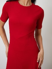 Threadbare Red Textured Jersey Maxi Dress - Image 4 of 5