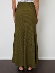 Threadbare Green Textured Jersey Pull-On Maxi Skirt - Image 3 of 5