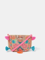 Angels By Accessorize Pink Girls Mirror & Tassel Embellished Bag - Image 1 of 3
