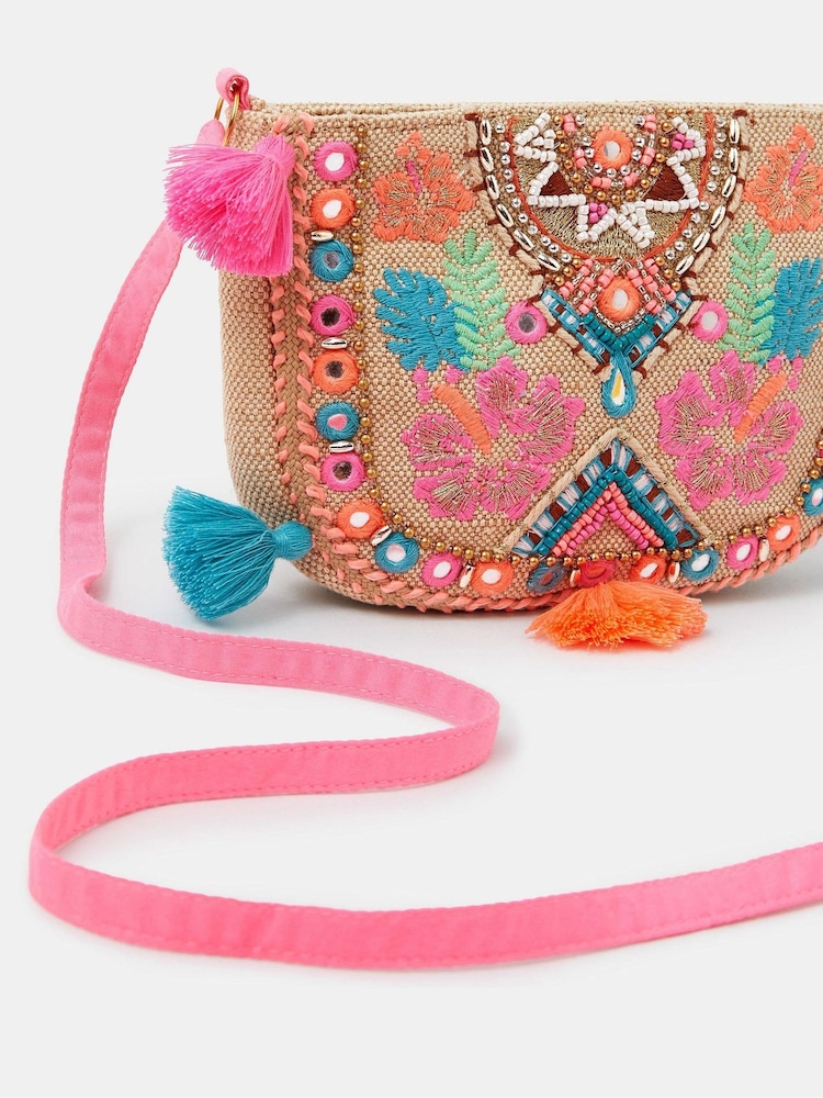 Angels By Accessorize Pink Girls Mirror & Tassel Embellished Bag - Image 3 of 3