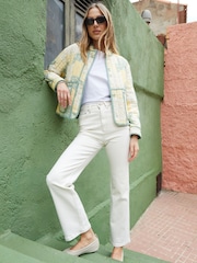Threadbare Yellow Floral Patchwork Quilted Jacket - Image 3 of 5