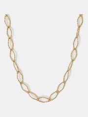 Colier cu lanț tăiat diamant și placat Accessorize 14ct - Imaginea 1 din 1