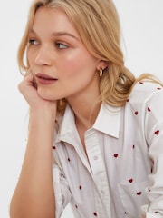 Accessorize White Heart Embroidered Long Sleeve Shirt - Image 2 of 4