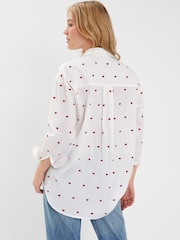 Accessorize White Heart Embroidered Long Sleeve Shirt - Image 3 of 4