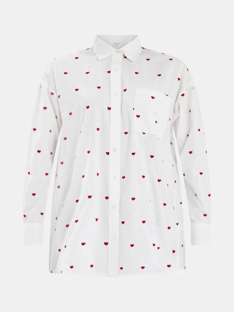 Accessorize White Heart Embroidered Long Sleeve Shirt - Image 4 of 4