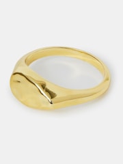 Accessorize Gold Tone 14ct Molten Signet Ring - Image 1 of 1