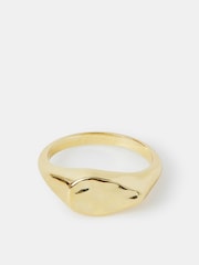 Accessorize 14ct Molten Signet Ring - Imagen 2 de 2