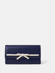 Accessorize Blue Bow Clutch Bag - Image 1 of 4