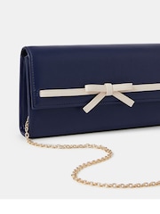 Accessorize Blue Bow Clutch Bag - Image 4 of 4
