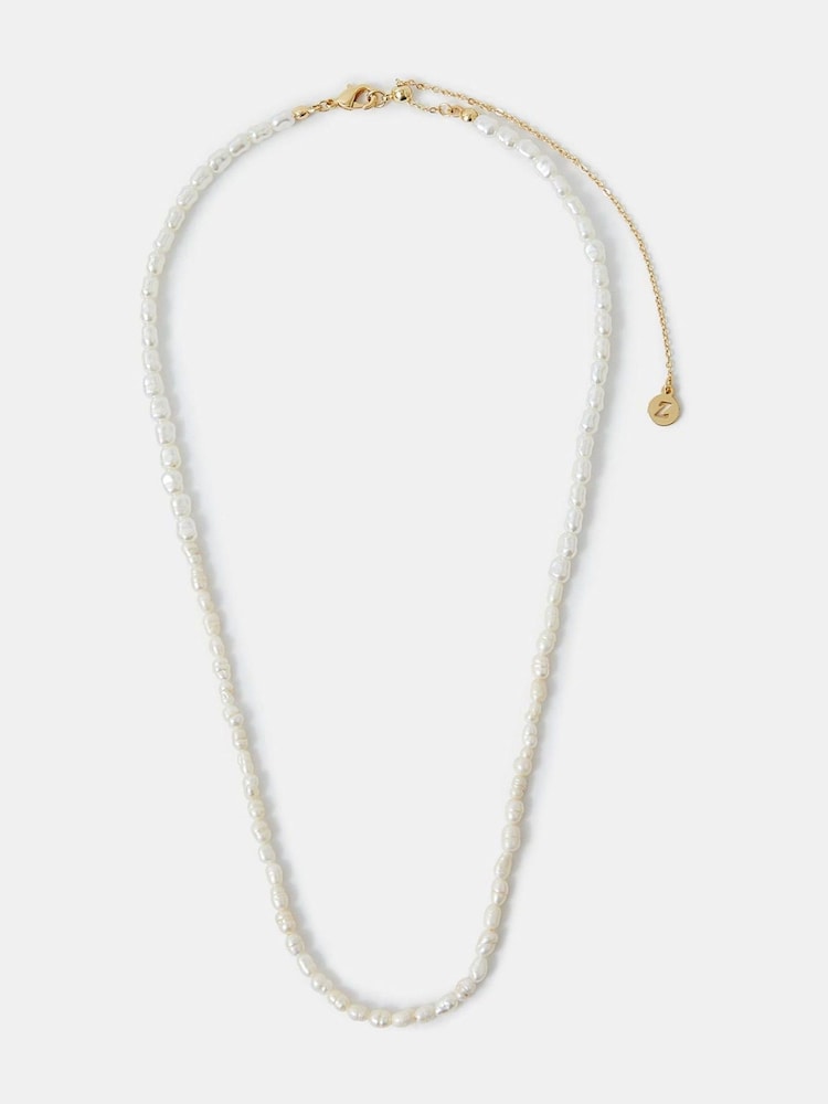 Accessorize Gold 14ct Plated Seed Pearl Necklace - Image 1 of 2