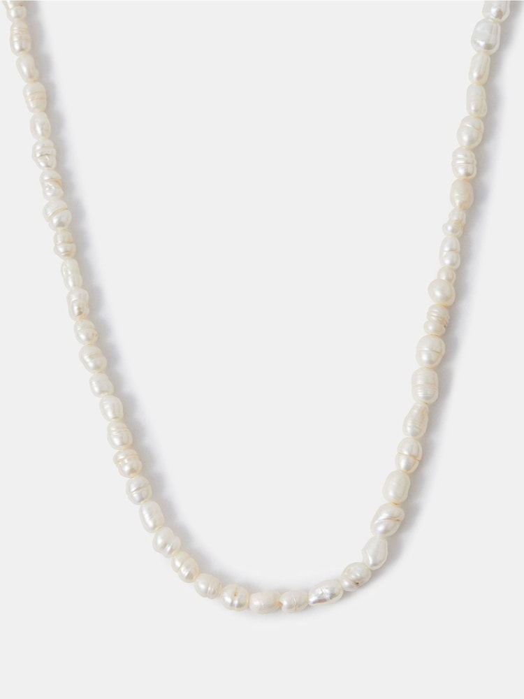 Accessorize Gold 14ct Plated Seed Pearl Necklace - Image 2 of 2
