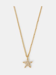 Accessorize Gold 14ct Plated Starfish Pendant Necklace - Image 1 of 2