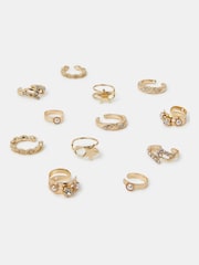 Accessorize Gold Tone Celestial Ear Cuffs 6 Pack - Image 1 of 3