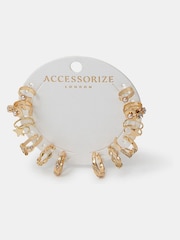 Accessorize Gold Tone Celestial Ear Cuffs 6 Pack - Image 2 of 3