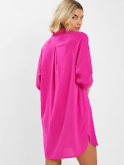 Accessorize Pink Long Sleeve Beach Cover-Up Shirt - Image 2 of 4