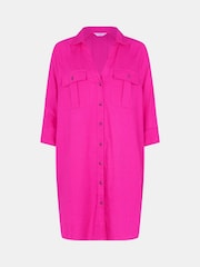 Accessorize Pink Long Sleeve Beach Cover-Up Shirt - Image 4 of 4