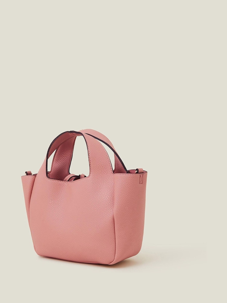 Accessorize Pink Top Handle Faux Leather Cross-Body Bag - Image 1 of 4