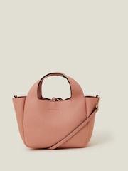 Accessorize Pink Top Handle Faux Leather Cross-Body Bag - Image 2 of 4