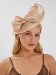 Accessorize Natural Cream Teardrop Bow Fascinator Hat - Image 1 of 3