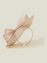 Accessorize Natural Cream Teardrop Bow Fascinator Hat - Image 2 of 3
