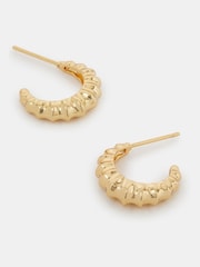 Accessorize 14ct plated shell hoops uhani - Slika 1 iz 2