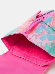 Angels By Accessorize Pink Girls Tropical Print Canvas Backpack - Image 3 of 3