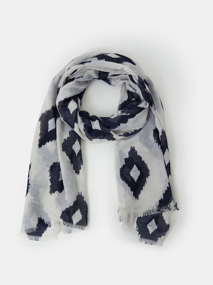 Accessorize Black Lightweight Diamond Print Scarf - Image 1 of 1