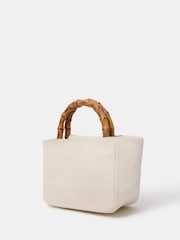 Accessorize Cream Mirror Embellished Handbag - Image 2 of 3