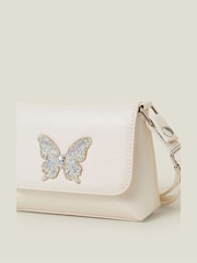 Angels By Accessorize Cream Girls Diamante Butterfly Bag - Image 2 of 2