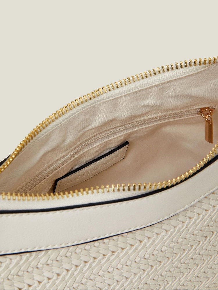 Accessorize White Woven Chain Shoulder Bag - Image 2 of 3