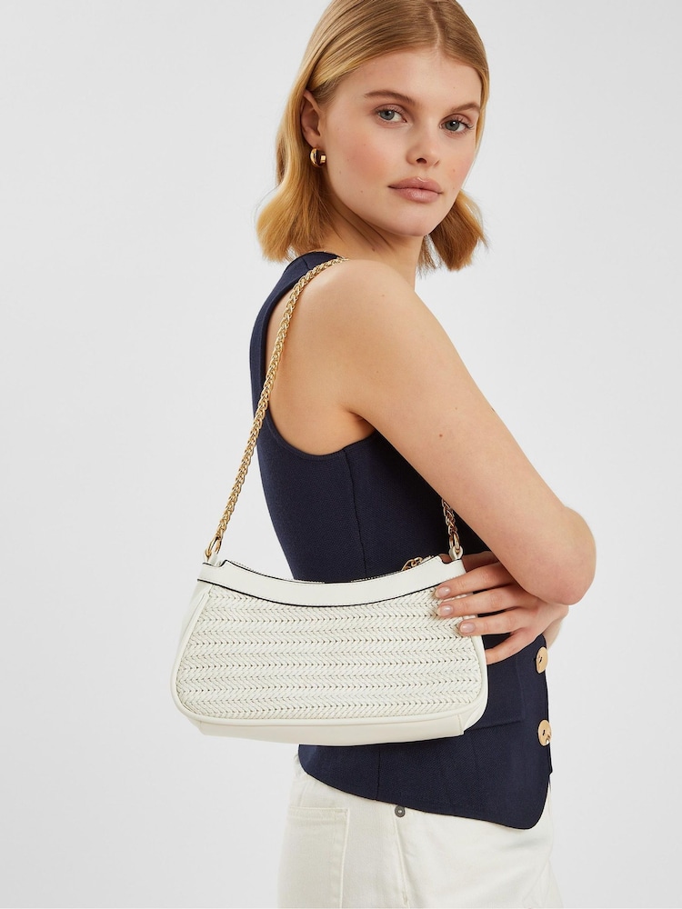 Accessorize White Woven Chain Shoulder Bag - Image 3 of 3