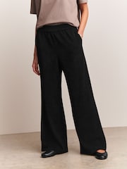 Black Cord Wide Leg Trousers - Image 2 of 7