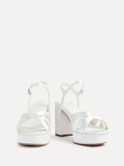 Linzi Ivory Bridal Keliah Platform Cross-Over Strap Block Heeled Sandals - Image 7 of 7