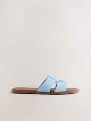 Light Blue Suede Standard/Wide Fit Forever Comfort® Slot Mule Sandals - Image 2 of 5