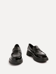 Linzi Black Direction Chunky Loafers With Woven Detail - Image 5 of 6