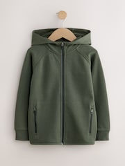 Khaki Green Tech Sportswear Zip Through Hoodie (3-16yrs) - Image 1 of 5