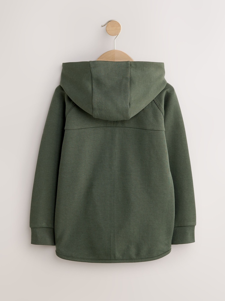 Khaki Green Tech Sportswear Zip Through Hoodie (3-16yrs) - Image 2 of 5 Khaki Green Tech Sportswear Zip Through Hoodie (3-16yrs) - Image 2 of 5