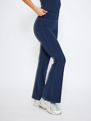 South Beach Blue Flared High Waist Leggings - Image 2 of 4
