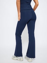 South Beach Blue Flared High Waist Leggings - Image 3 of 4