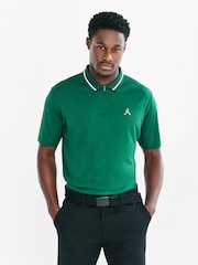 Green Active Tipped Golf Polo Shirt - Image 1 of 7