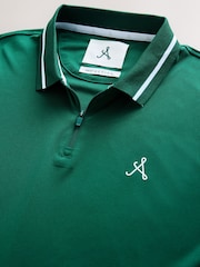 Green Active Tipped Golf Polo Shirt - Image 6 of 7