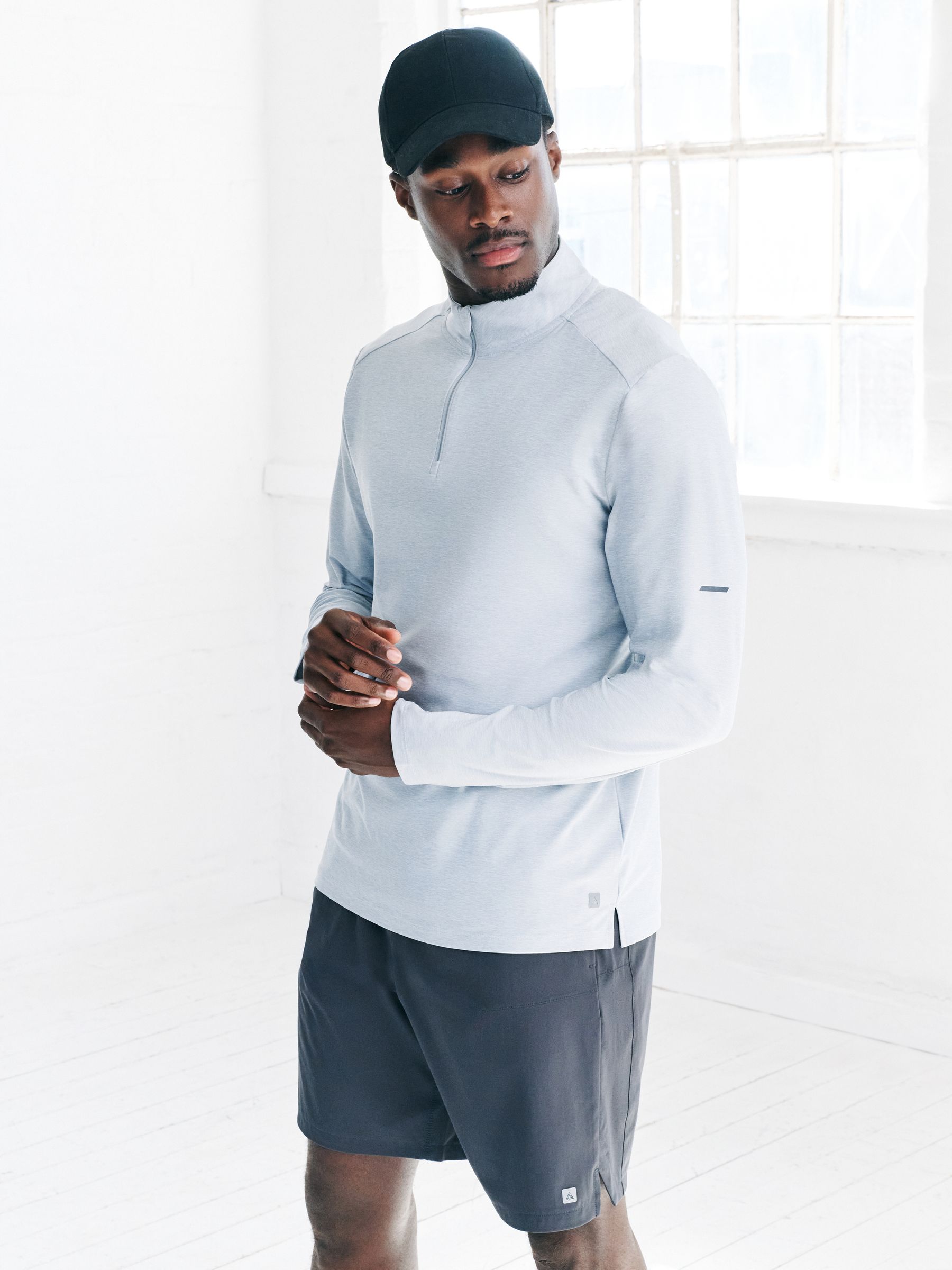Buy Ice Grey Active Training Gym Quarter Zip Sweater from Next USA