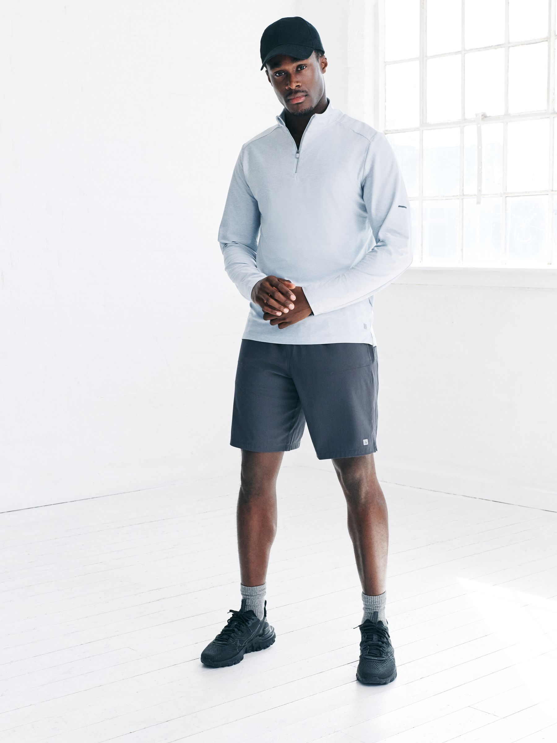 Buy Ice Grey Active Training Gym Quarter Zip Sweater from Next USA