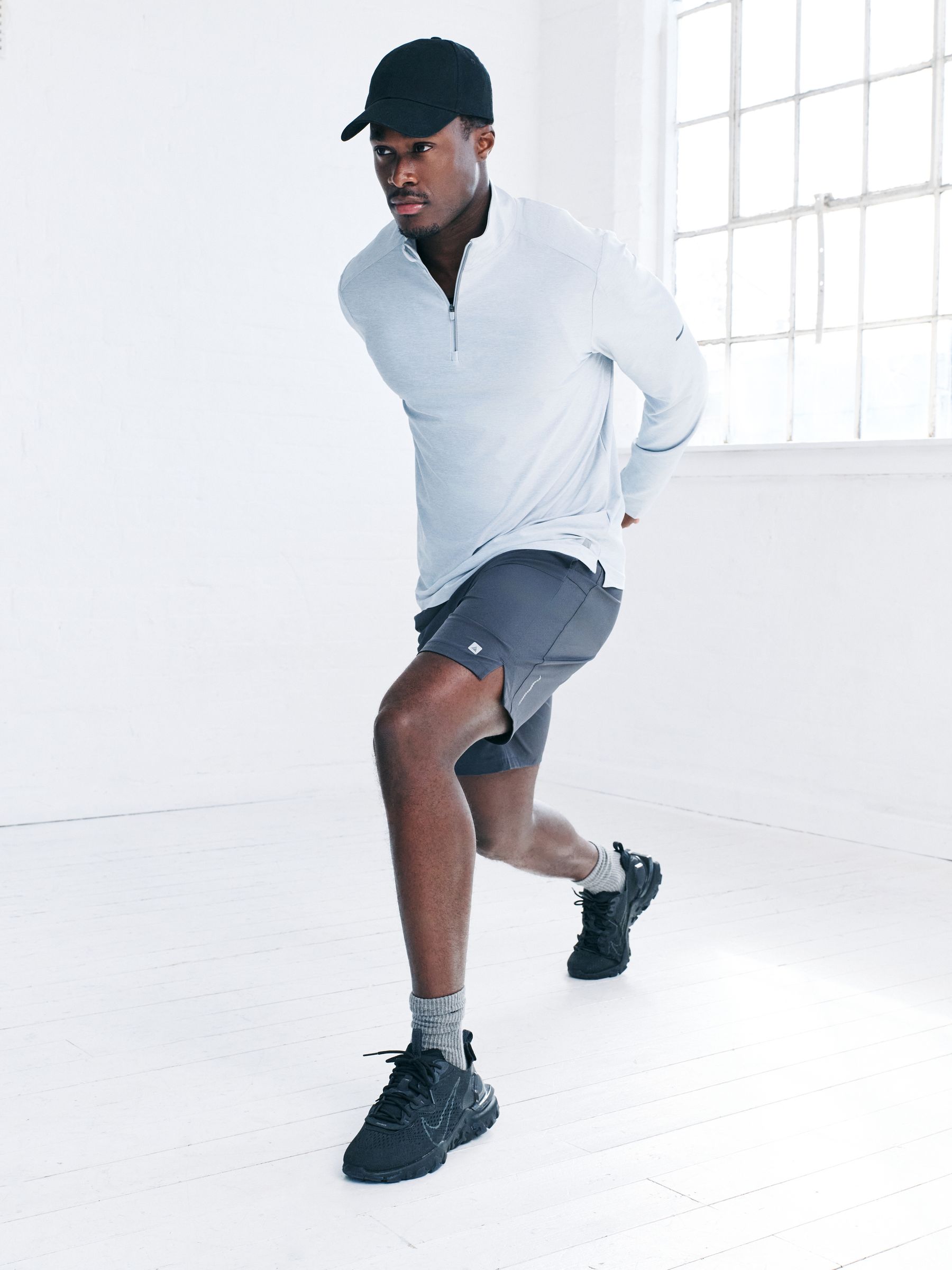 Buy Ice Grey Active Training Gym Quarter Zip Sweater from Next USA