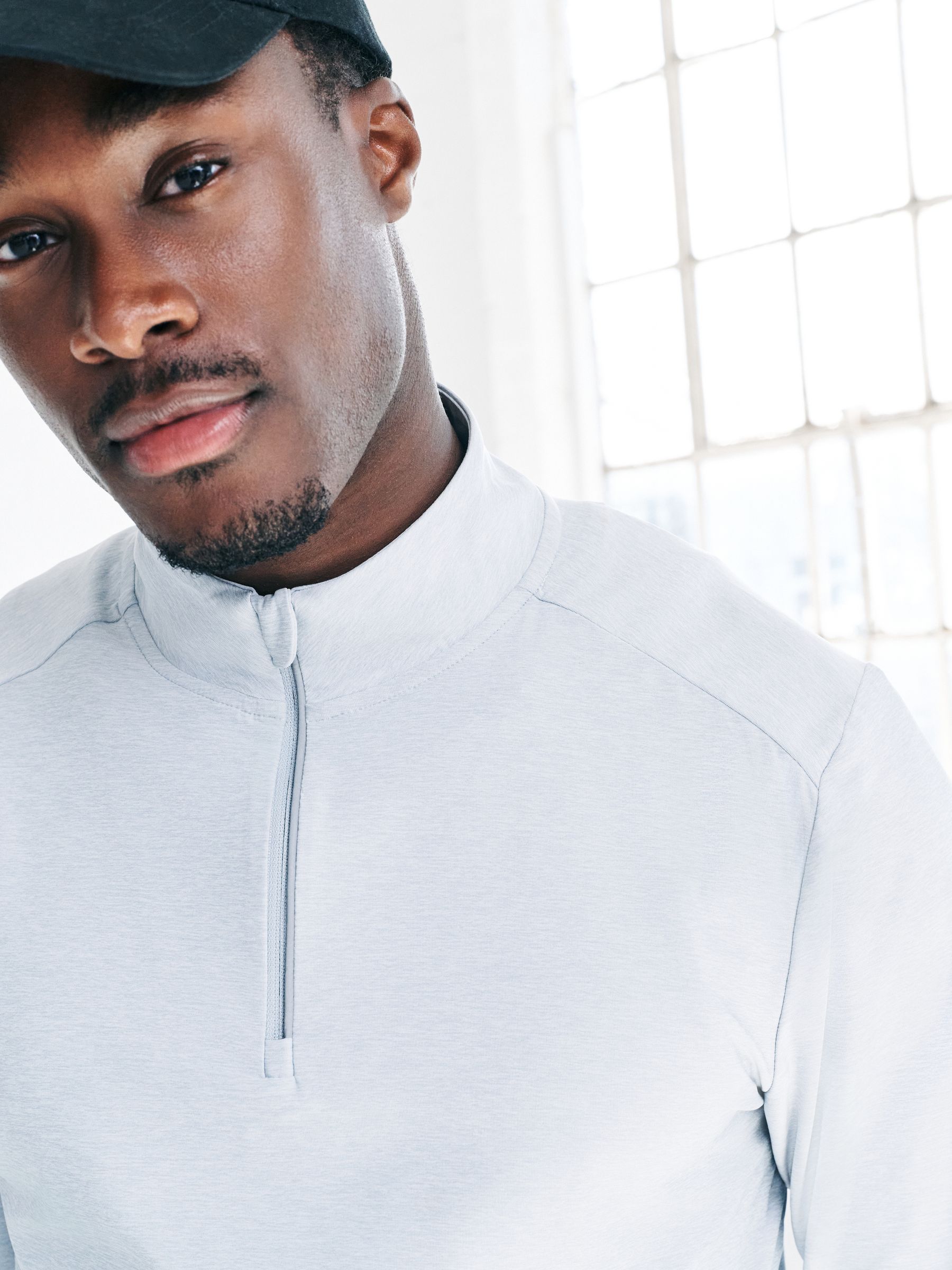 Buy Ice Grey Active Training Gym Quarter Zip Sweater from Next USA