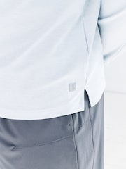 Ice Grey Active Training Gym Quarter Zip Sweater - Image 6 of 6