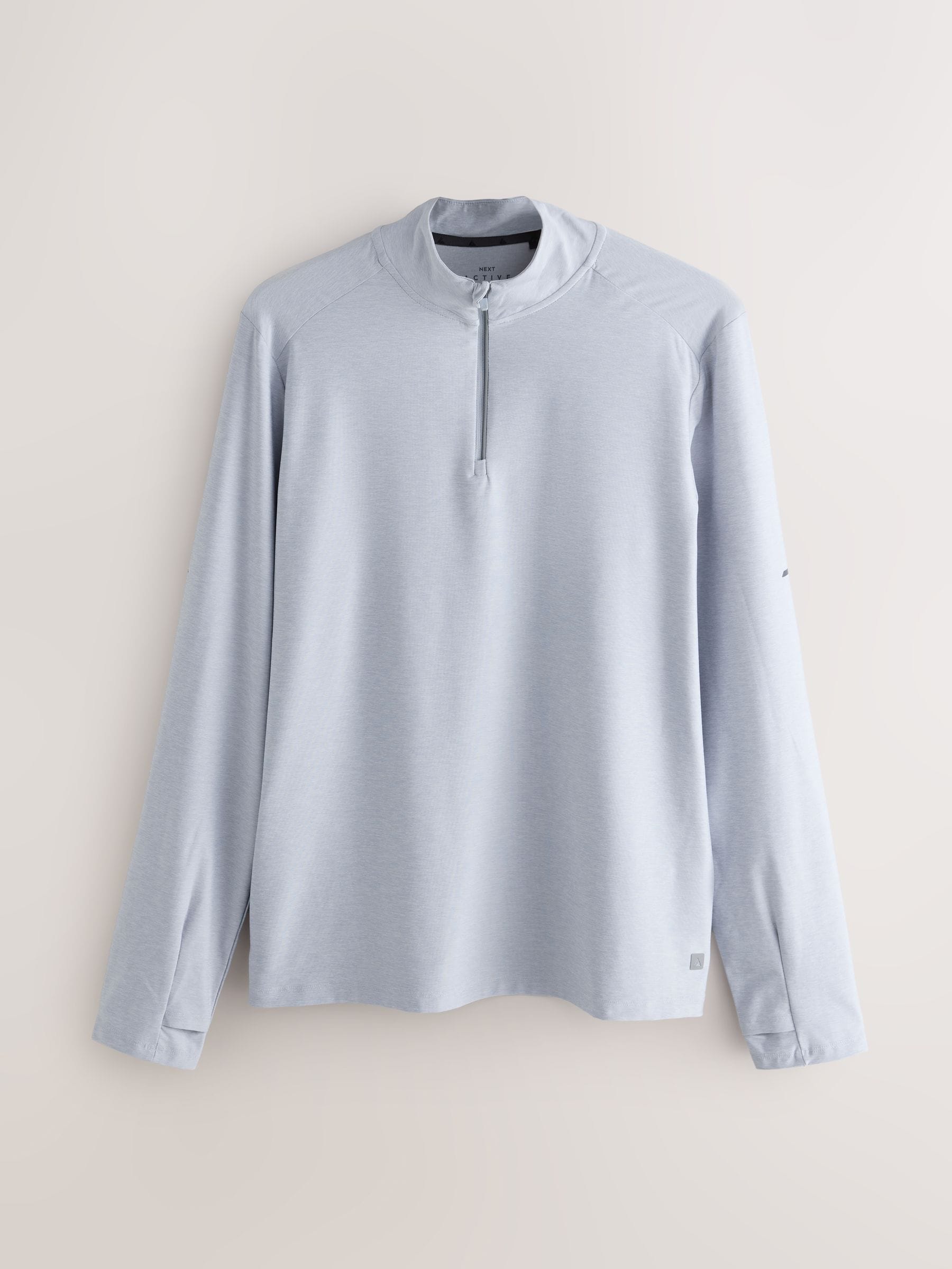 Buy Ice Grey Active Training Gym Quarter Zip Sweater from Next USA