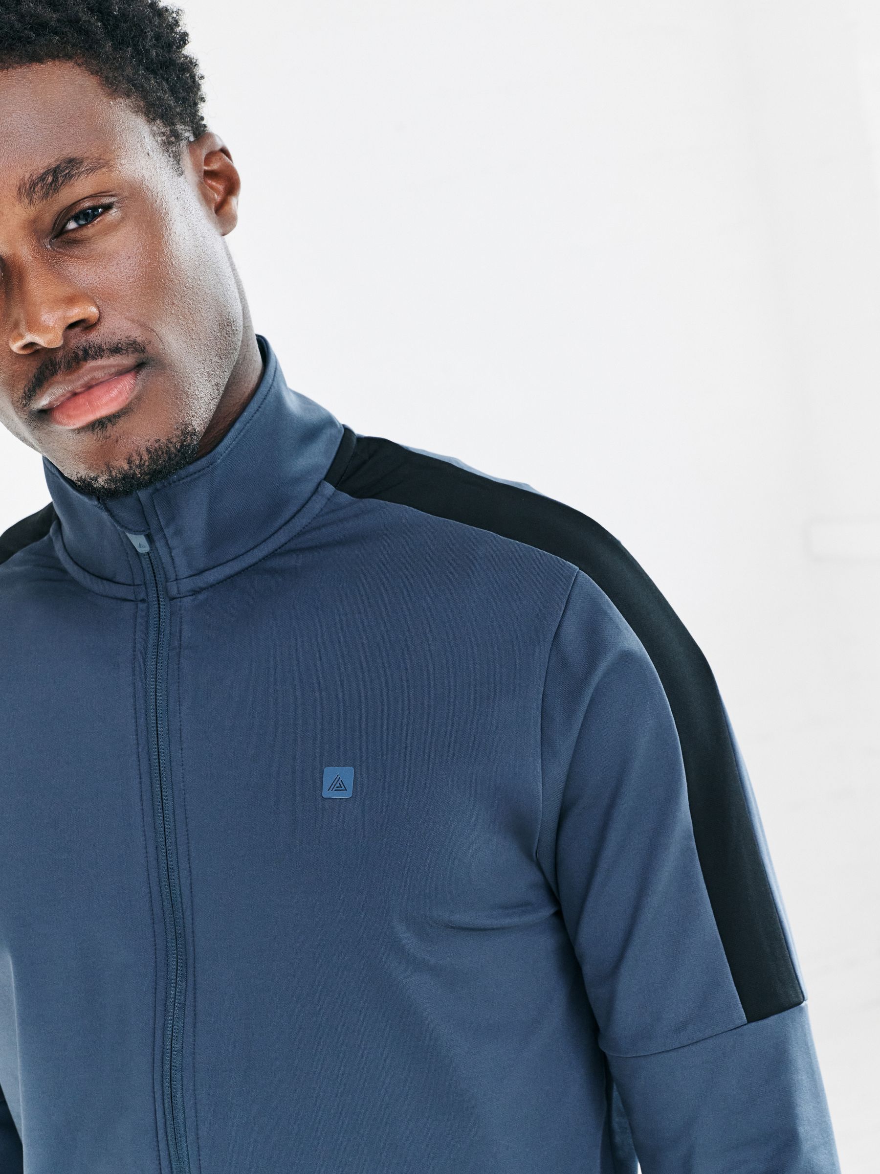 トップス xx Buy Steel Blue Zip Through Active Training Top from Next Romania