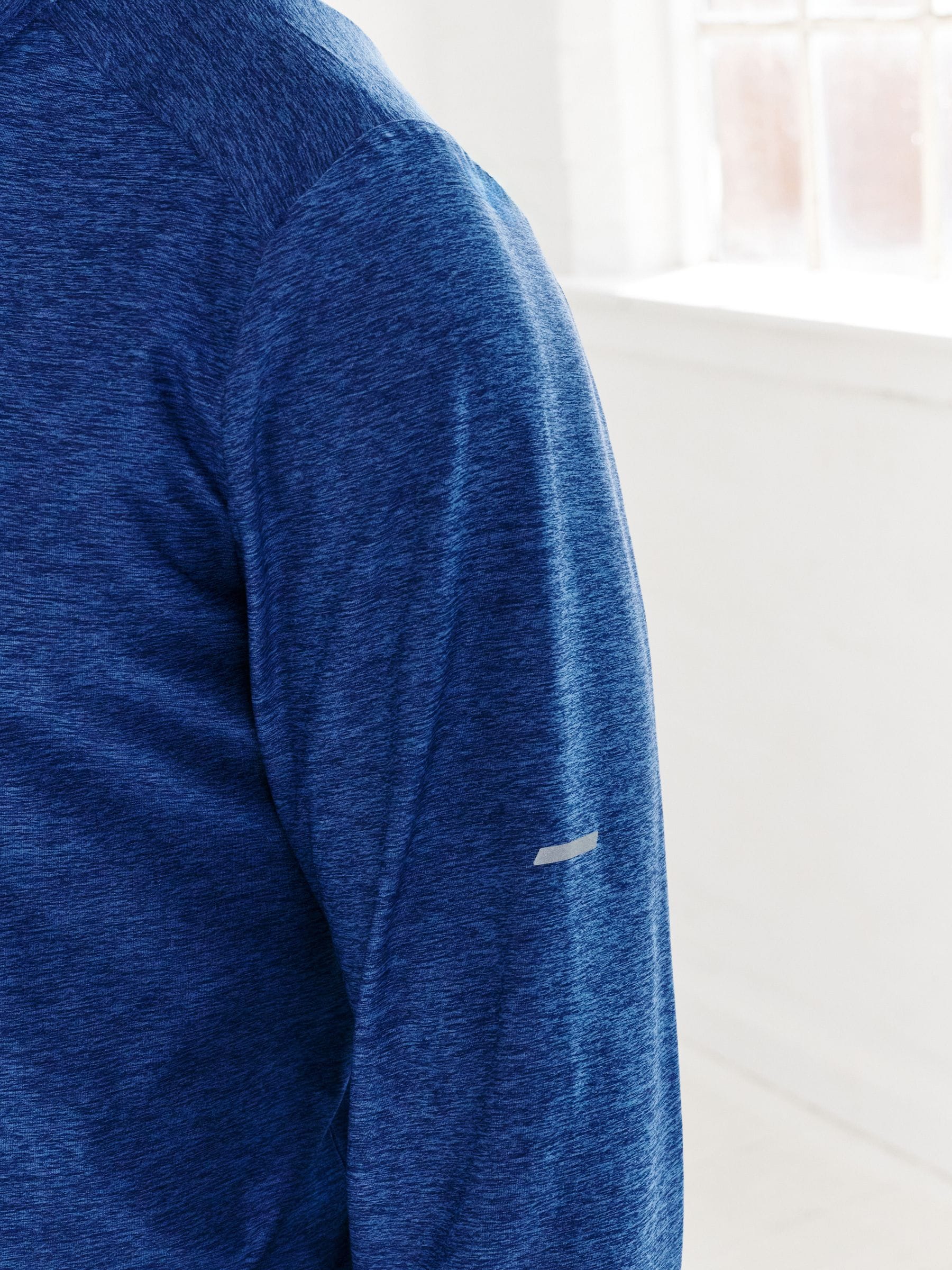 Buy Cobalt Blue Active Training Gym Quarter Zip Sweater from Next