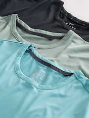 Blue/Black/Green Active Gym Training T-Shirt - Image 5 of 6
